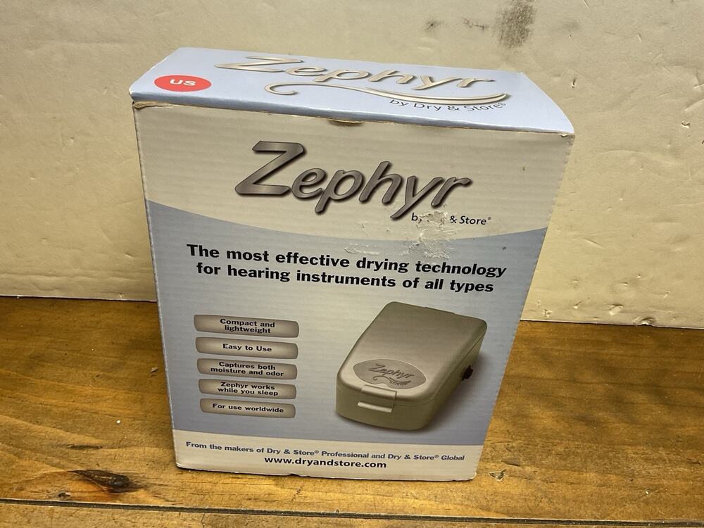 Zephyr by Dry & Store Hearing Instrument Aid Dryer Dehumidifier Storage System